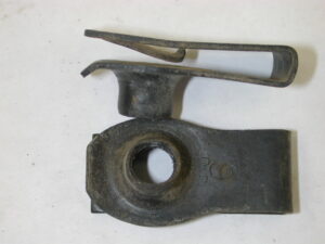 A large M10-1.5mm Tinnerman nut used on Ford trucks, showing the 43mm long spring clip design.