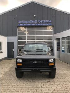 Black 1982 Ford Bronco with a 4-inch lift and large off-road tires, an entrant in the 2020 Virtual Truck Show.