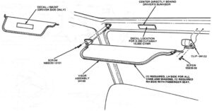 The first page of Section 45-41 from the Ford Factory Shop Manual, outlining procedures for headliner removal and installation across all models.