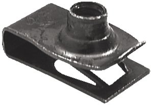A black M6-1.0mm U-nut used on Ford trucks, identified as part number N623332-S2.