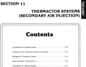 Technical drawing showing the vacuum routing and internal plunger mechanisms for the air bypass and air control valves used in Ford's Thermactor system.